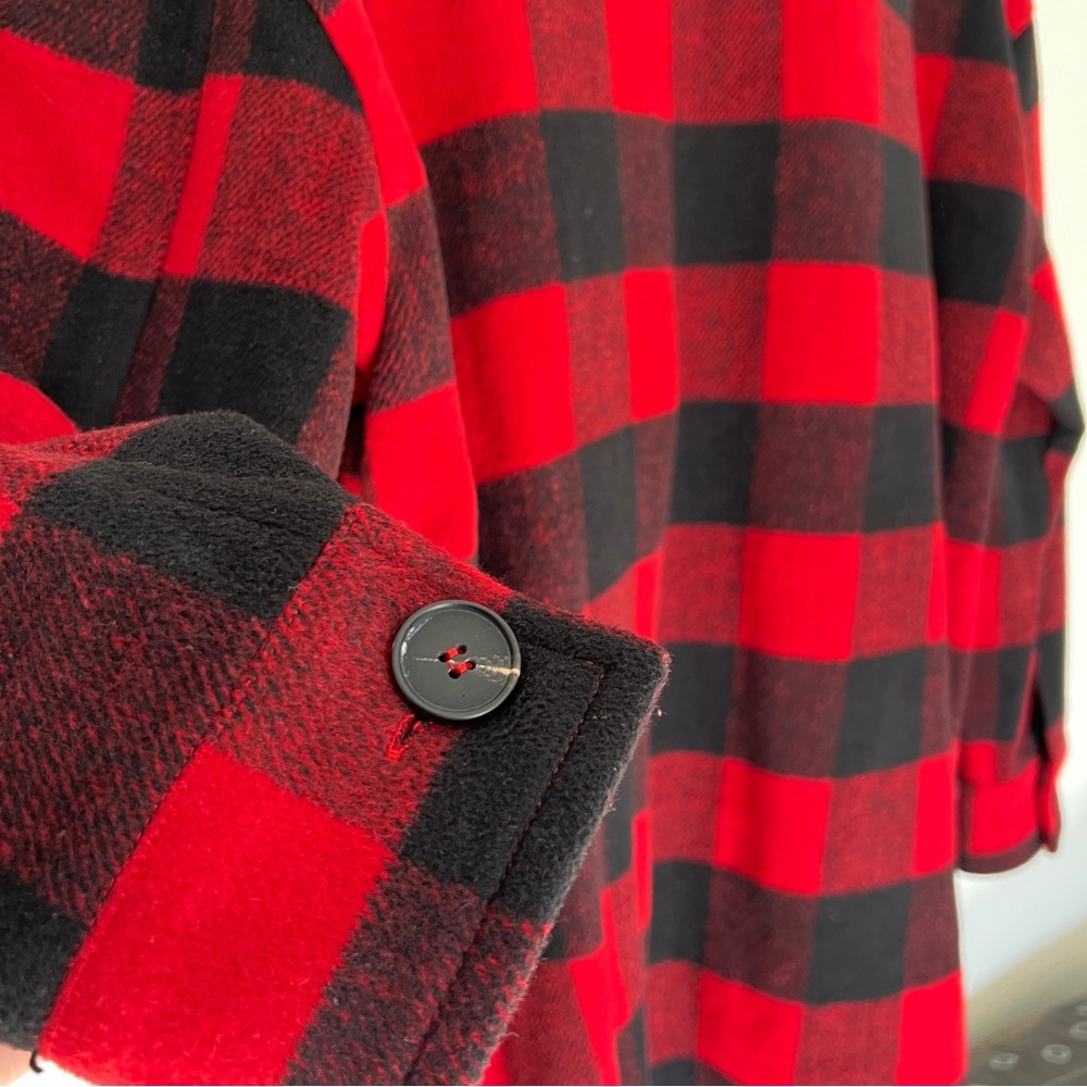 LA MIEL Red and Black Checkered Utility Jacket - Picture 8 of 10